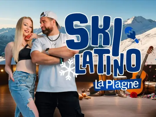 Affiche Ski Latino à La Plagne