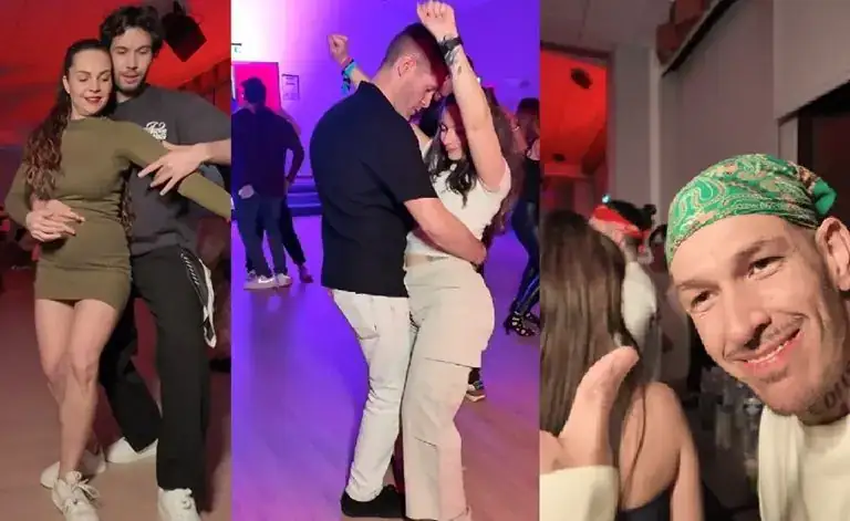 Stage de salsa et bachata : couples de danseurs en soirée à Ski Latino