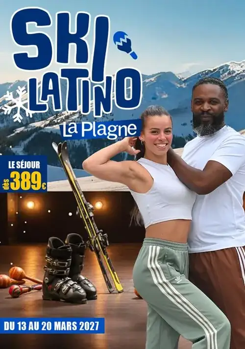Couple de professeurs en tenue de sport, elle en haut blanc, lui barbu en t-shirt blanc